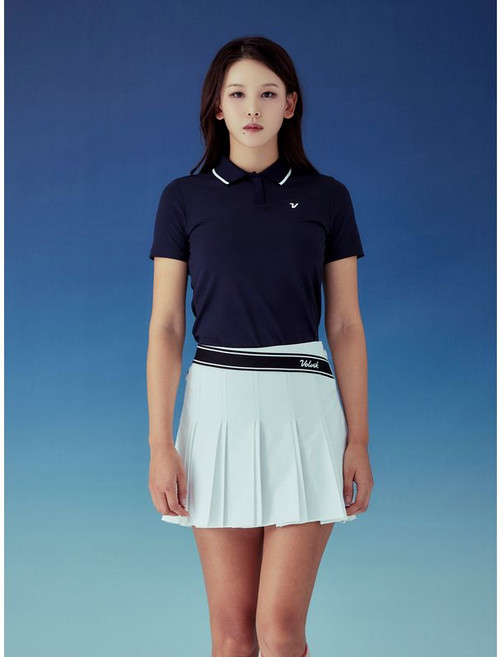 볼빅 25년 여성 변형요꼬에리 반팔 티셔츠 네이비 VOTSP472 NA