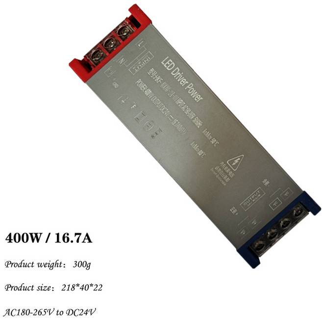 호환 울트라 얇은 조명 변압기 180-264V DC 24V 100W CCTV LED 스트립 전원 공급 장치 어댑터, 01 24V, 04 24V 400W, 1개