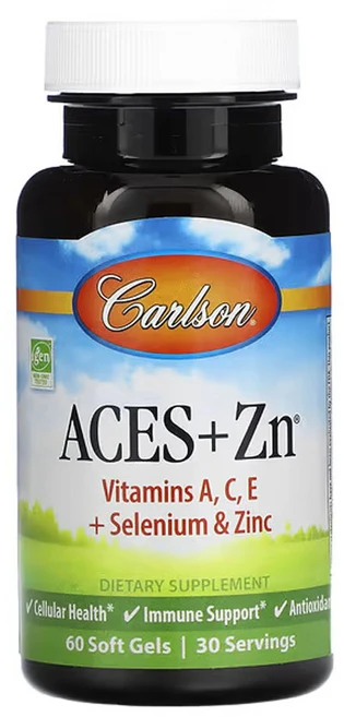 칼슨 ACES + Zn 60소프트젤, 2정, 1개, 60정 - 쿠팡