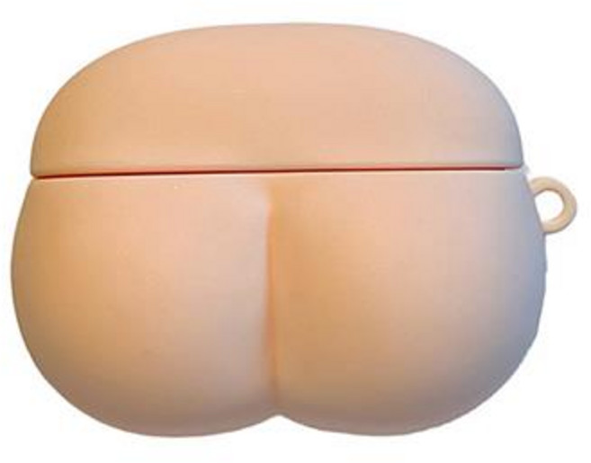 에어팟 4 3 2 1 세대 프로 프로2 특이한 퍼니 엉덩이 캐릭터 무선 이어폰 충전 실리콘 파우치 케이스, 에어팟프로2, 엉덩이 sap1584, 1개