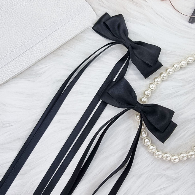 에떼리본 큐트 세틴발레 집게핀2개세트 H143 발레코어집게핀