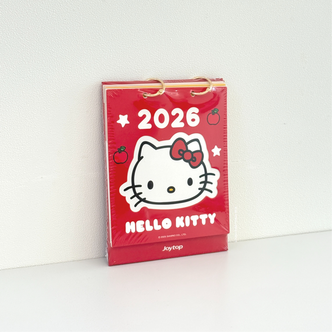 2026 헬로키티 미니 탁상 달력 캐릭터 데스크 캘린더, 1개, 단일