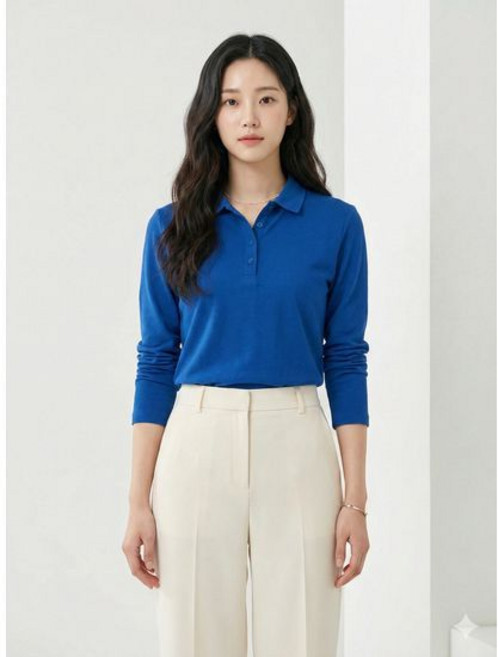 크로커다일레이디퍼플 크로커 데일리 카라 티셔츠 CLCSTS904 770331