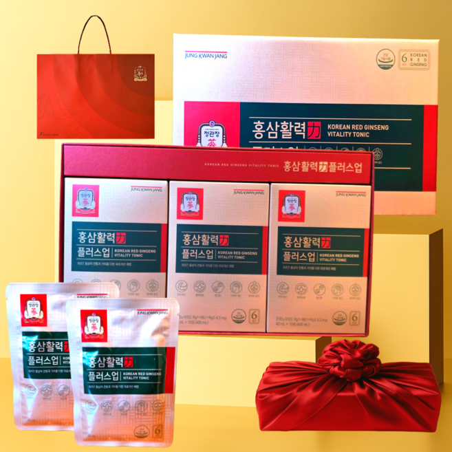 정관장 6년근 홍삼정 홍삼활력 홍삼진액 30포 프리미엄 + 쇼핑백 가정의달 명절 부모님 면역력 건강선물, 2개, 1200L