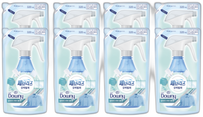 페브리즈 섬유탈취제 다우니 실내건조 프레시클린 향 리필 입, 10개, 320ml