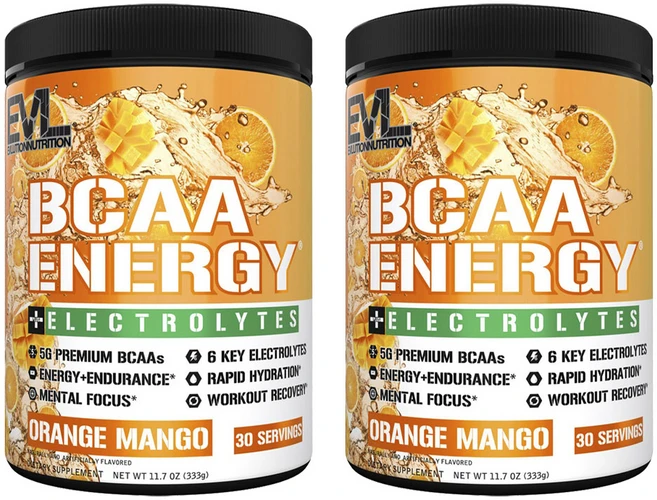 EVLUTIONNUTRITION BCAA 에너지 전해질 오렌지 망고, 333g, 2개 - 쿠팡