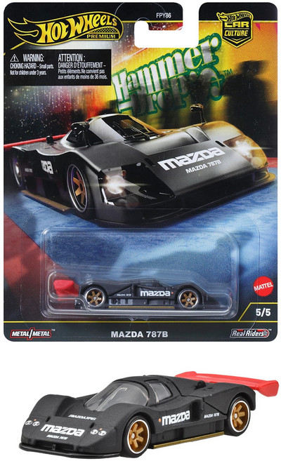 (Hot Wheels) 787B 3 HRW08 핫 휠 자동차 문화 망치 드롭 마즈다 놀이기구 장난감, 1개