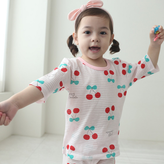 잼베이비 5대5 쟈가드 7부 실내복 봄여름 실내복 얇고 가벼운 유아동 상하