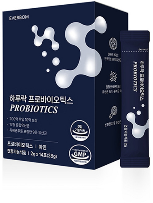 에버봄 하루락 10억마리 보장 유산균, 1개, 14포입(2g), 28g