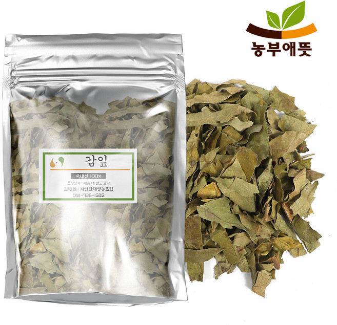 국산 감잎차 100g 감나무잎 차 건조 말린, 100g 1개, 1개, 1개입