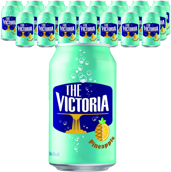 웅진빅토리아 파인애플 캔 탄산음료, 350ml, 24개