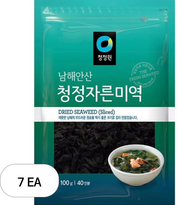 대상 청정원 청정자른미역, 100g, 7개