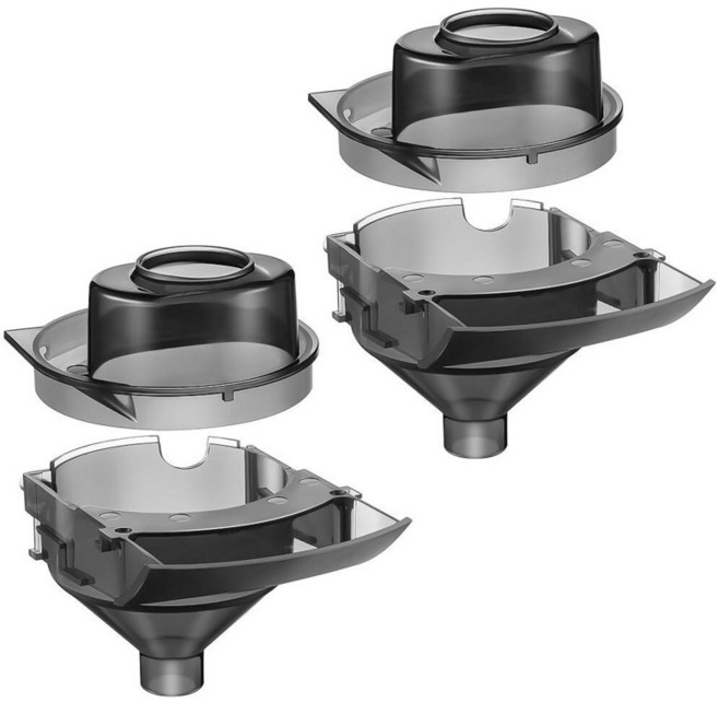 Gulfmew Baby Brezza 교체 부품 깔때기 및 커버 아기 분유 디스펜서와 호환되는 1세트 그레이 278552, 2