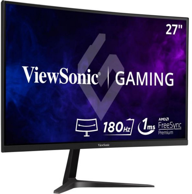 ViewSonic 뷰소닉 VX27182KPCMHD 27인치 커브드 1440p 1ms 180Hz 게이밍 모니터 with FreeSync Premium Eye Care HDMI 및