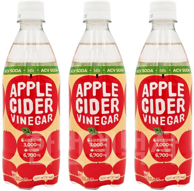 봉봉 애사비소다, 3개, 500ml