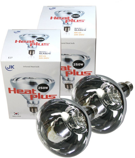히트플러스 국산 온열 열램프 히팅 축산 난방 음식 보온 IR 적외선 열전구 250W * 2개