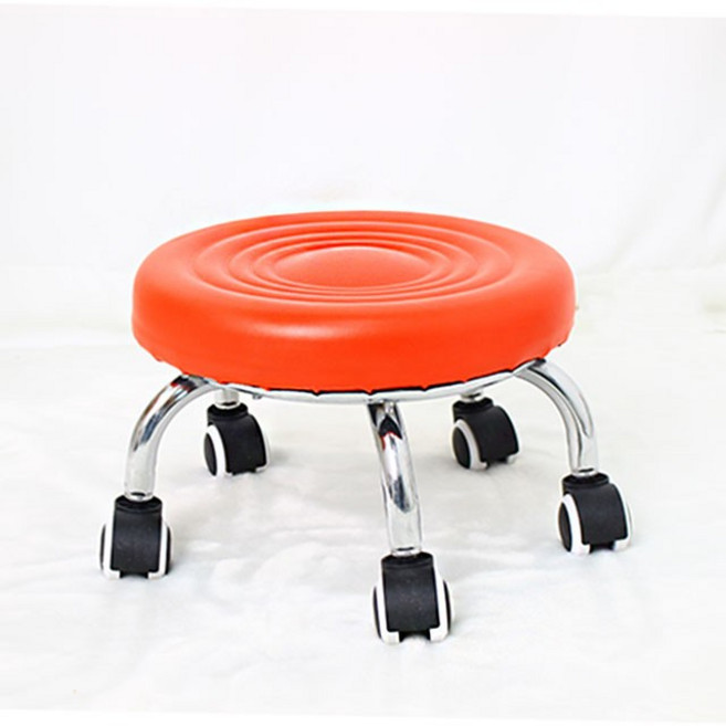 홈앤하비 저소음 앉은뱅이의자 이동식 작업 무빙 바닥 좌식 둥글뱅이 앉은뱅이 청소 의자 레드, 1개