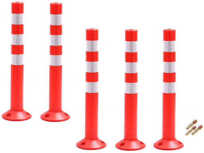 쿠몽 차선규제봉 탄력봉 백색반사지 75cm, 5개