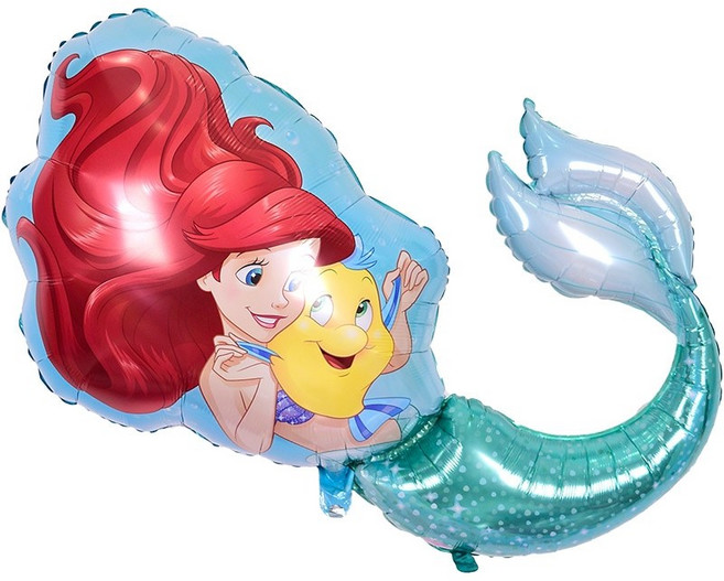 제이벌룬 디즈니 캐릭터 은박풍선, 1개, 인어공주 슈퍼쉐입