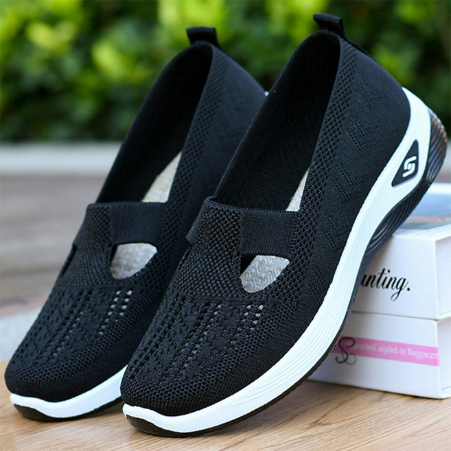 헬스와미 발편한 여성 할머니 신발 가벼운 중년 단화 신발 미끄럼 방지