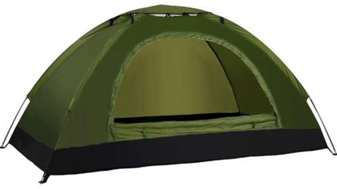 1인용 경량텐트 비비색 비박용 초소형 초경량 캠핑 텐트 단일 레이어 휴대용 하이킹 낚시 배낭 여행 uv 코팅, Army Green 2 person, 1개, 4)Army Green 2 person