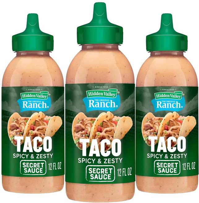 히든밸리 랜치 시크릿 소스 스파이시, 3개, 354.9ml