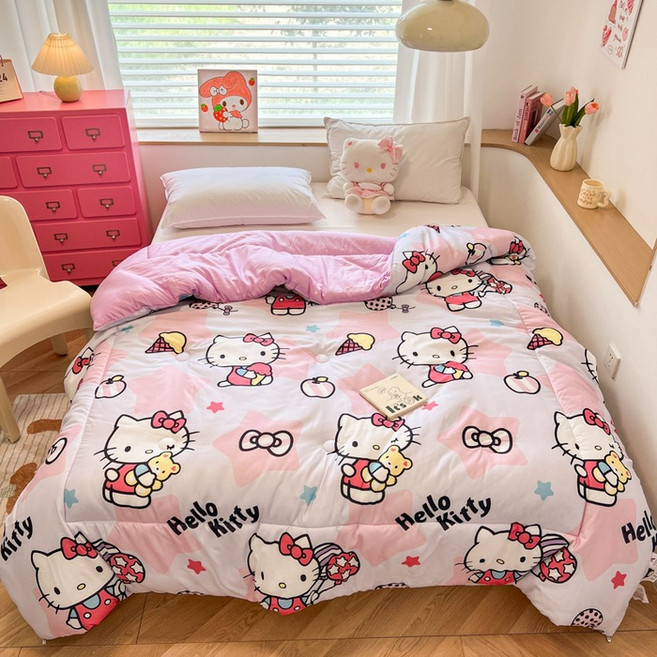 에프식스 산리오 캐릭터 이불 시나모롤 쿠로미 마이멜로디 폼폼푸린 봄가을 차렵이불