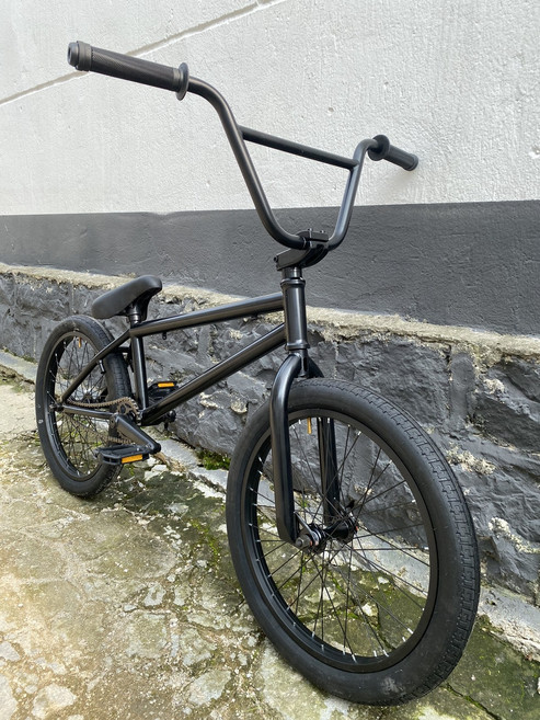 BMX자전거 BMX바이크 묘기자전거 스턴트 입문용 묘기 핸들 가벼운, 1개, 1cm, 블랙 프레임 블랙 타이어