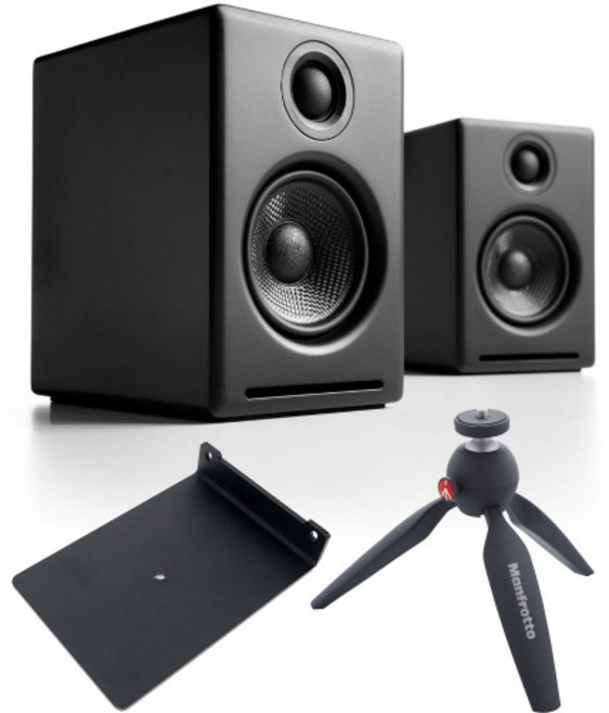 오디오엔진 A2+ Wireless 스피커 검정 스탠드 패키지