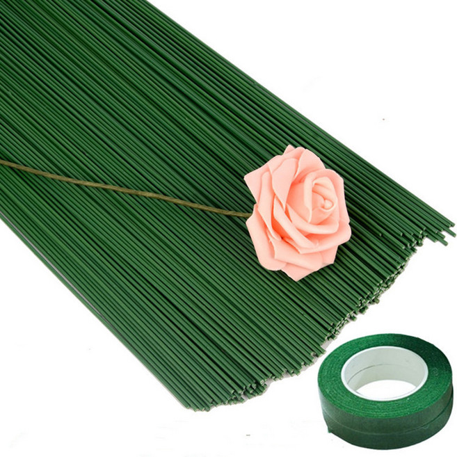 40cm 꽃철사 +테이프2개 포함 꽃공예 꽃만들기, 1세트, 철사50P+데이프2P