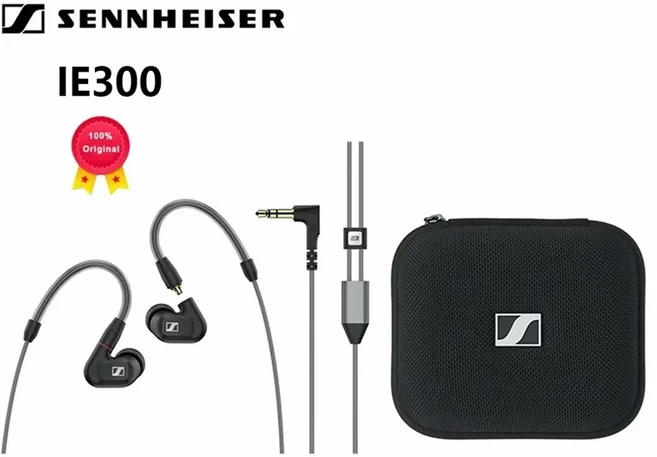 기존 sennheiser ie300 유선 헤드폰 HIFI 러닝 스포츠 이어폰 형 고품질, 블랙
