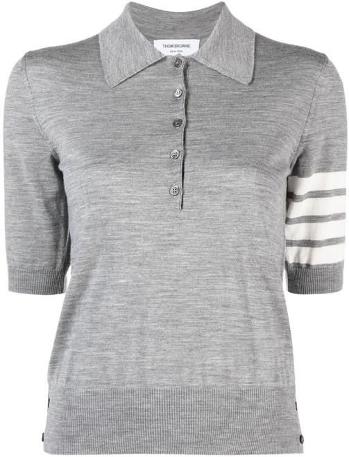 톰 브라운 4 바 반소매 폴로 셔츠
