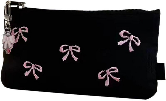 애치비 키링 증정 심플 파우치형 펜케이스, 1개