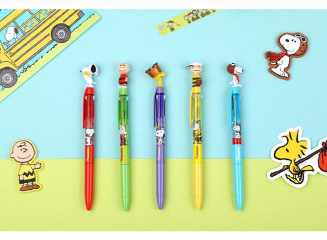아트박스/이노아트1574 [희망노트] 스누피 캐릭터 마스코트 3색 볼펜(0.5mm)