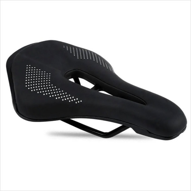 [WB] 에르고 전립선 쿠션안장 - MTB 로드 픽시 자전거 안장, 블랙, 1개