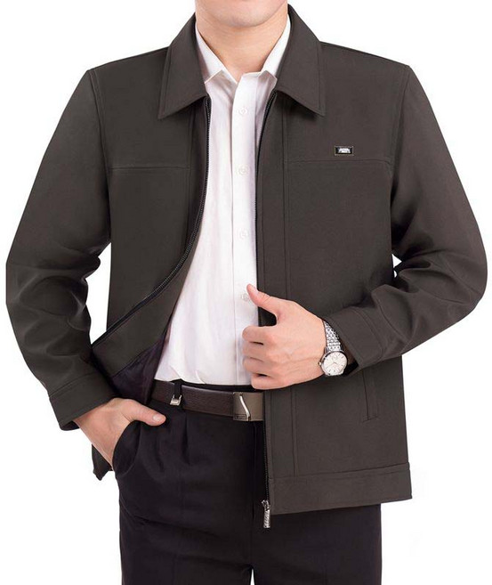 중장년 남성 자켓 캐주얼 터틀넥 남자 긴팔 재킷 상의 봄 가을 중년 아빠룩 긴팔 점퍼 아우터 CJJ