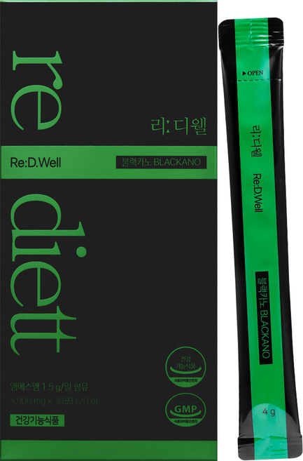 리디에뜨 리디웰 블랙카노 관절커피 건강기능식품, 4g, 1박스, 30개입