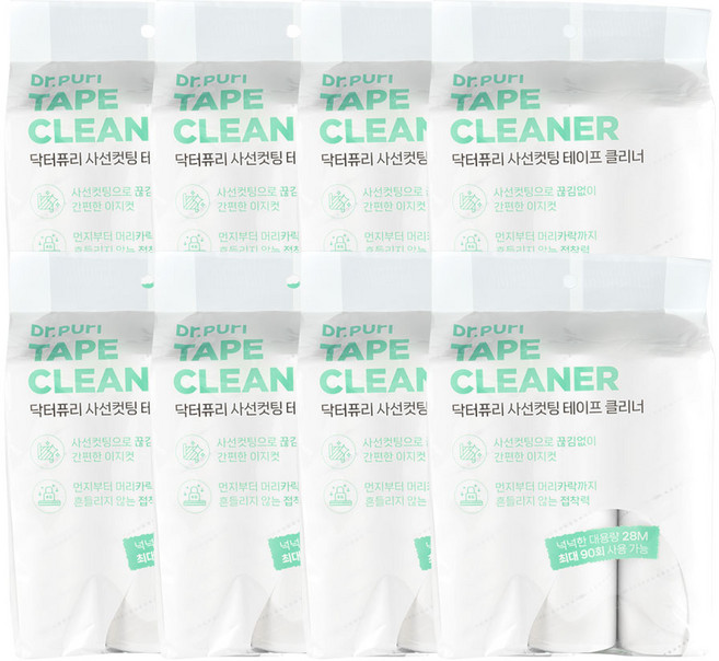 닥터퓨리 사선컷팅 테이프 클리너 리필 24개입, 8개