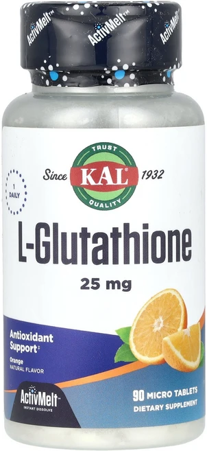 KAL L-Glutathione Orange 25 mg 90 Micro Tablets, 1개, 90정 - 쿠팡