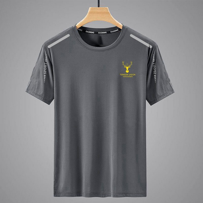 男 T恤 男生短袖 圓領運動涼感衣 寬鬆休閒百搭大碼