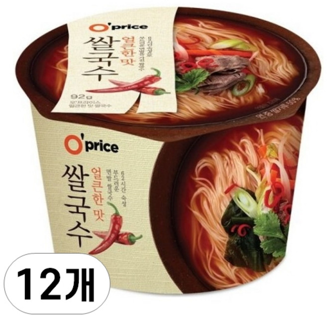 오프라이스 쌀국수 얼큰한맛(저칼로리 건면), 72개, 92g