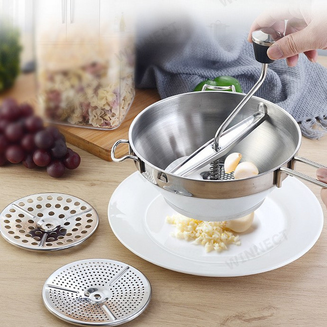 WINNECT 감자 으깨기 다용도 스텐 푸드 매셔 프레스 야채 과일 계란 이유식, 1개