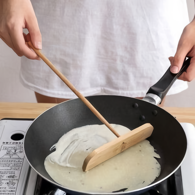 學廚 WK9269 竹蜻蜓攤煎餅竹耙子 刮板 可麗餅 千層蛋糕 雜糧煎餅 果子 烘焙工具, 1個