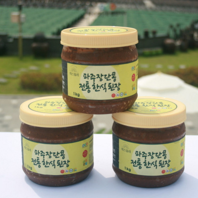 파주장단콩 전통 한식 된장 1kg / 국산콩 된장 / 재래된장 / 자연 그대로 항아리에서 1년 반 이상 숙성한 전통식 된장, 1개