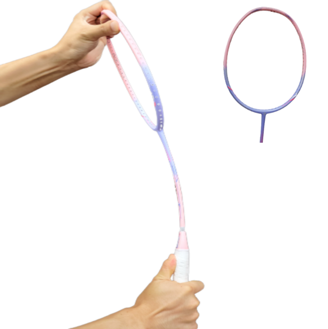 라이더 프로즌 배드민턴라켓 5U 가벼운 입문 배드민턴채 FROZEN, 로얄블루, 25(남성적정), 1개