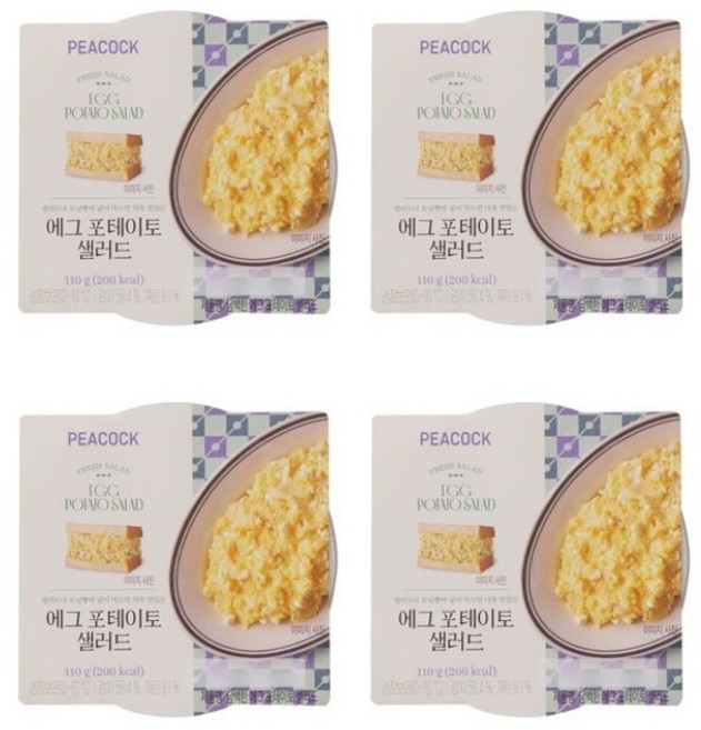피코크 에그 포테이토 샐러드 110g 냉장, 4개