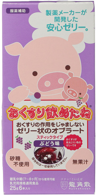 류카쿠산 약 잘 먹었네 젤리형 오블라토 포도맛 6개입 스틱, 1개, 150g