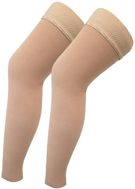 메디지아 의료용 허벅지 압박스타킹 압박밴드 다리 무발 스킨, 1세트, 허벅지형