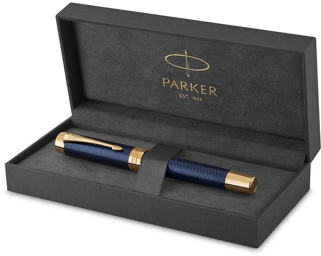파커 Parker Duofold PARKER 블랙 만년필 골드 솔리드 펜촉 잉크 컨버터 필기구, 파커 Parker Duofold PARKER 블랙 만년