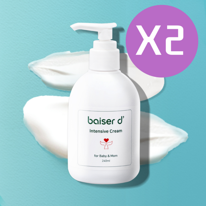 [국내정품] 앙쥬나나 바이젤디 크림 문제성피부 고보습 얼굴 신생아 아기 유아 보습력좋은 기저귀 바디, 2개, 240ml